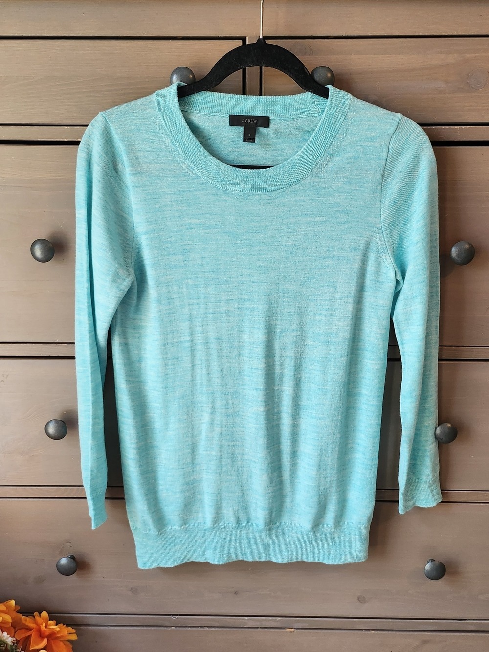 J. Crew Merino Wool Women's Seafoam Crewneck Sweater
